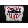 Image 1 : PORCELAIN ROYAL REPUBLIC REGULAR GAS PUMP SIGN