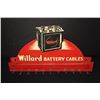Image 1 : WILLARD BATTERY BATTERIES CABLE RACK TIN SIGN