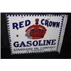 Image 1 : PORCELAIN RED CROWN STANDARD OIL NEB FLANGE SIGN