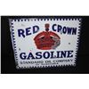Image 3 : PORCELAIN RED CROWN STANDARD OIL NEB FLANGE SIGN