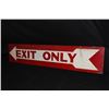 Image 1 : PORCELAIN EXIT ONLY ARROW SIGN