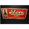 Image 1 : ANHEUSER BUSCH BEVO 10 CENT SOFT DRINK TIN SIGN