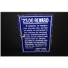 Image 1 : PORCEALIN $25 REWARD SIGN BOARD OF EDUCATION