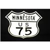 Image 2 : MINNESOTA US HWY ROUTE 75 SHIELD ROAD SIGN