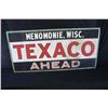 Image 2 : LARGE TEXACO AHEAD MENOMONIE WISCONSIN SIGN