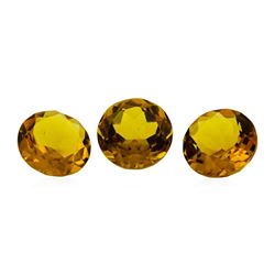 12.71 ctw.Natural Round Cut Citrine Quartz Parcel of Three