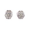 Image 1 : 0.50 ctw Diamond Cluster Studs - 14KT White Gold