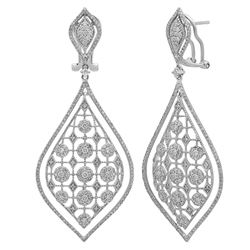 14k White Gold 2.71CTW Diamond Earrings, (I1/G-H)