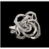 Image 1 : 14KT White Gold 0.40 ctw Diamond Ring
