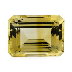 12.34 ct.Natural Emerald Cut Citrine Quartz