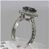 Image 3 : 2.03 ctw Brown and White Diamond Ring - 14KT White Gold