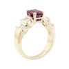 Image 4 : 4.19 ctw Ruby And Diamond Ring - 14KT Yellow Gold