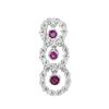 Image 1 : 14k White Gold 0.42CTW Ruby and Diamond Pendant, (I1-I2/H-I)