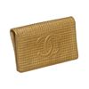 Image 2 : Chanel Gold Textured Leather CC Flap Bi Fold Wallet