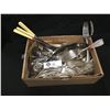 Image 1 : Small Box of Vintage Cutlery. Mostly Silver Plate Etc.