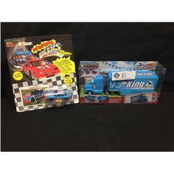 Racing Lot. Disney's Cars Number 43 King. Semi Truck Still In the Package, Plus Richard Petty Die Ca