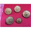 Image 2 : 5 Quality Royal Canadian Artillery Tunic Buttons