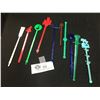 Image 1 : Lot of Vintage 11 Swizzle Sticks. Some Local