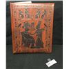 Image 1 : A Nice Egyptian Style Embossed Stamp Album Full of World Stamps. Mostly Unused Postage. Nice Book