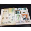 Image 2 : A Nice Egyptian Style Embossed Stamp Album Full of World Stamps. Mostly Unused Postage. Nice Book