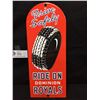 Image 2 : Porcelain Door Sign. 5" w x 12" H  Drive Safely Ride on Dominion Royals. Reproduction Sign. Very Nic