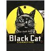 Image 2 : Black Cat Cigarettes Porcelain Door Sign. 5" w x 9" H Very Nice Reproduction Sign. Very Well Made