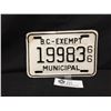 Image 2 : 1966 BC Municiple Licesnce Plates