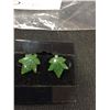 Image 3 : Pair of BC Jade Maple Leaf Earrings