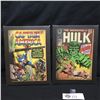 Image 1 : Lot of 2 Artissimo Marvel Prints. Captain America and The Incredible Hulk. 6.5" w x 8.5"H