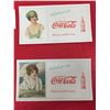 Image 2 : 2 Vintage Coca Cola Ink Blotters. Duncan Gibson Girls. Rare From the 1920's