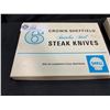 Image 2 : 6 Crown SheffieldStainless Steel Steak Knives. Complements of you Shell Dealer. Shell Gas