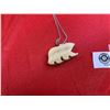 Image 3 : Sterling Silver Necklace with Nicely Carved Bear Pendant