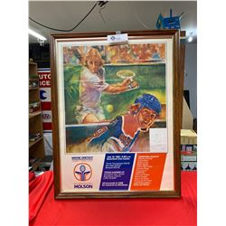 Wayne Gretzky Celebrity Tennis Classic Poster from 1982. Signed by Wayne Gretzky. Nice Early Signed 