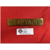 Image 1 : Brass Name/ Doorplate off of a Ship " Captain"