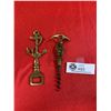 Image 1 : Vintage Cobbler Corkscrew and an Anchor Bottle Opener Brass