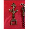 Image 3 : Vintage Cobbler Corkscrew and an Anchor Bottle Opener Brass
