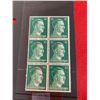 Image 2 : Lot of 6 Unused WWII Nazi Hitler Stamps