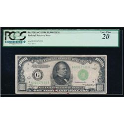 1934 $1000 Chicago Federal Reserve Note PCGS 20