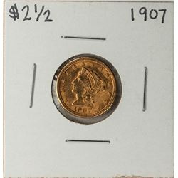 1907 $2 1/2 Liberty Head Quarter Eagle Gold Coin