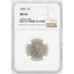 1903 Liberty V Nickel Coin NGC MS64