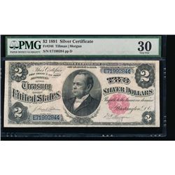 1891 $2 Silver Certificate PMG 30