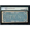 Image 2 : 1864 $10 Confederate States of America Note PMG 58EPQ