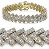 Image 1 : Plated 18KT Yellow Gold 0.63ctw Diamond Bracelet