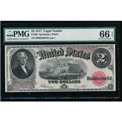 1917 $2 Legal Tender Note PMG 66EPQ