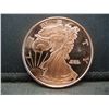 Image 1 : One Ounce .999 Fine Copper Round Walking Liberty Design