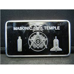CLAD  Masonic Temple 1oz 100 Mills .999 Fine Silver CLAD