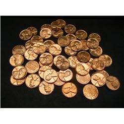 1968 BU Lincoln Cent Roll 50 Coins