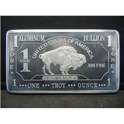 One Troy Ounce Aluminum Bullion Bar