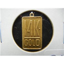 CLAD 14 K Gold Pendant Charm CLAD