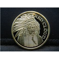 CLAD 2010 1/2oz .100 Mills 24 Karat Gold Red Cloud Collector Medal CLAD